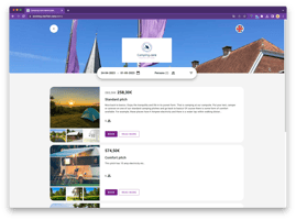 Booking Engine for your campsite hotel or bungalow park